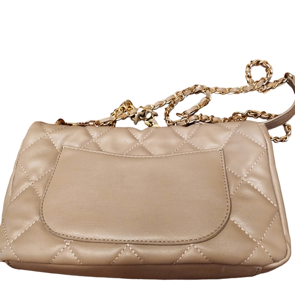 Badgley Mishka Taupe Gray Quilted Shoulder Bag - Picture 14 of 15